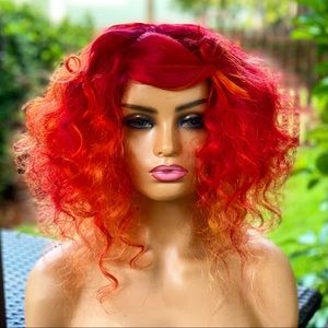 Human hair lace front wig. Custom colored and cut